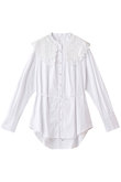 【LOULOU WILLOUGHBY】レース衿ロングシャツ