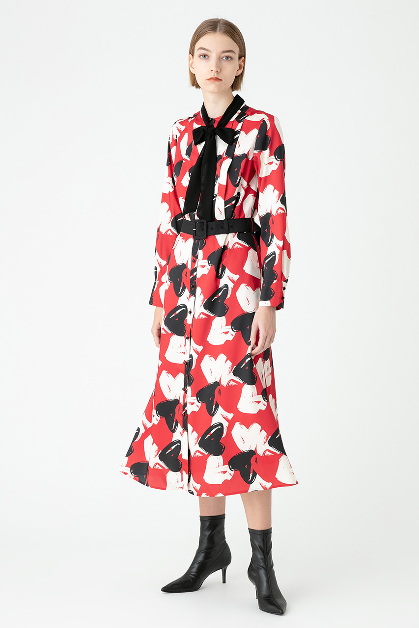 Allureville アルアバイル Loulou Willoughby ハートptワンピース レッド の通販 Elleshop エル ショップ