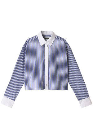 アルアバイル/allurevilleのストライプクロップドシャツ