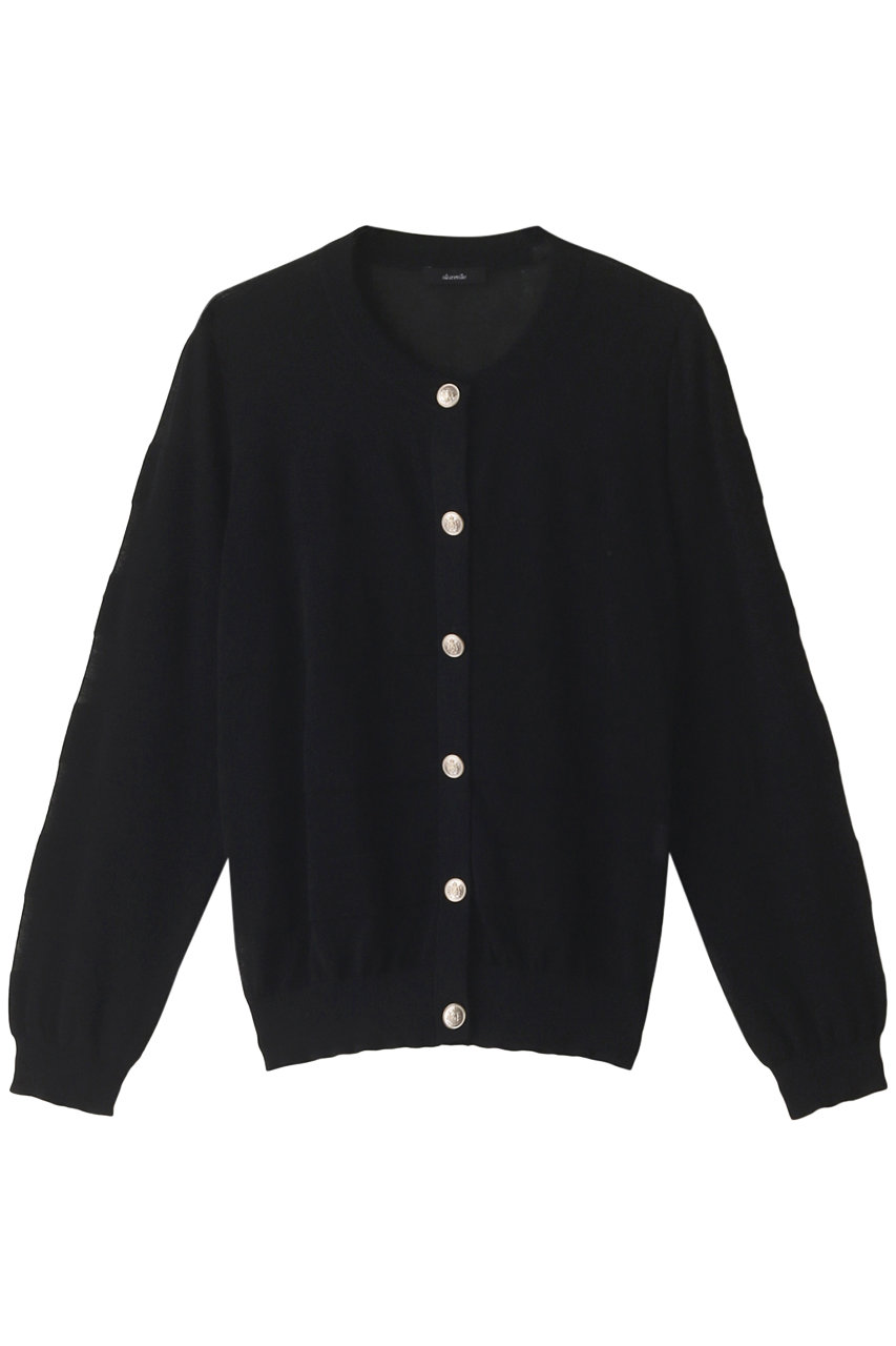 0087 Allureville アルアバイル カーディガン 2サイズ ブラック トップス 