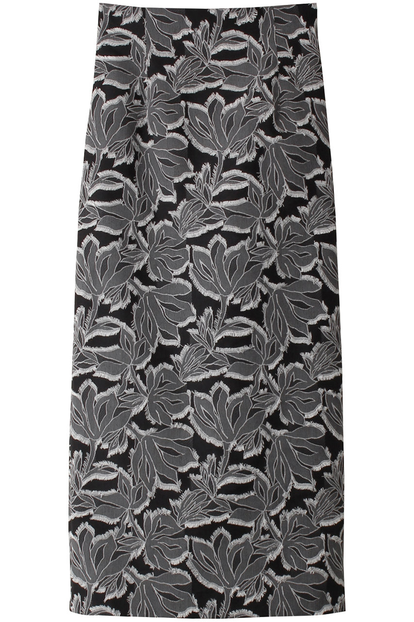 ＜ELLE SHOP＞ allureville サキゾメカットJQタイトスカート (ブラック 1) アルアバイル ELLE SHOP画像