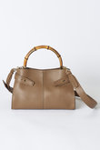 【LORISTELLA per allureville】バンブーハンドルフロントステッチバッグ
