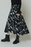 スプラッシュラインプリントマチフレアスカート