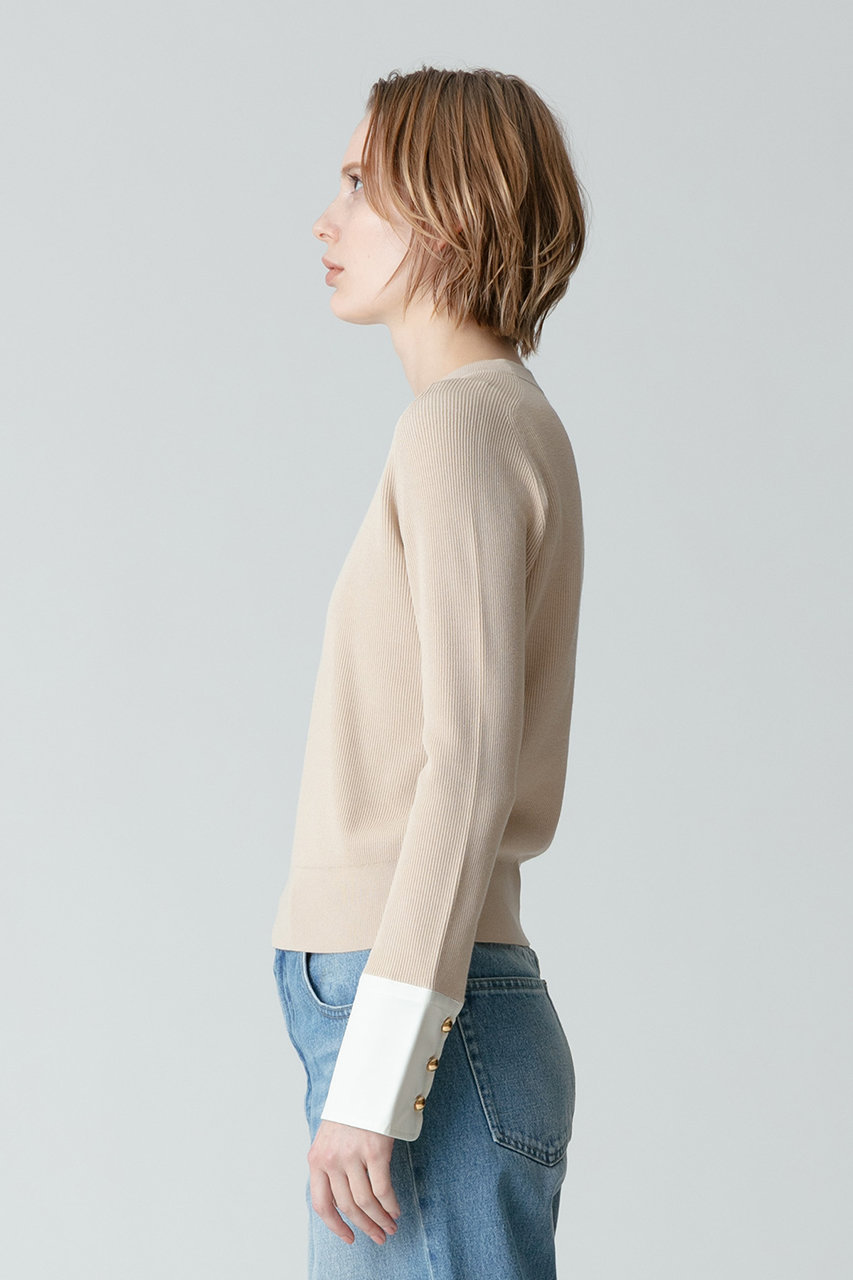 allureville(アルアバイル)｜シャツカフスコンビプルオーバー B