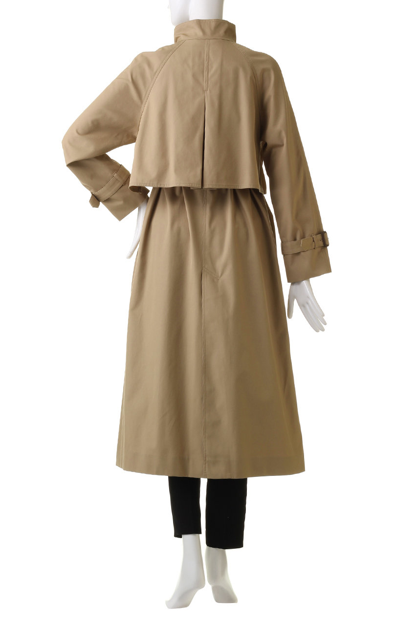 allureville(アルアバイル)｜オーバーラップスタンドコート/ベージュ