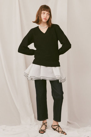 アルアバイル/allurevilleの【Loulou Willoughby】フリリードッキングチュニックワンピース(110500/110505)