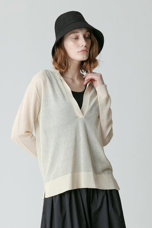 アルアバイル/allurevilleのシアーカノコスキッパーネックプルオーバー(110300/110301)