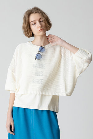 アルアバイル/allurevilleのドロップ天竺クロップドプルオーバー(110300/110301)