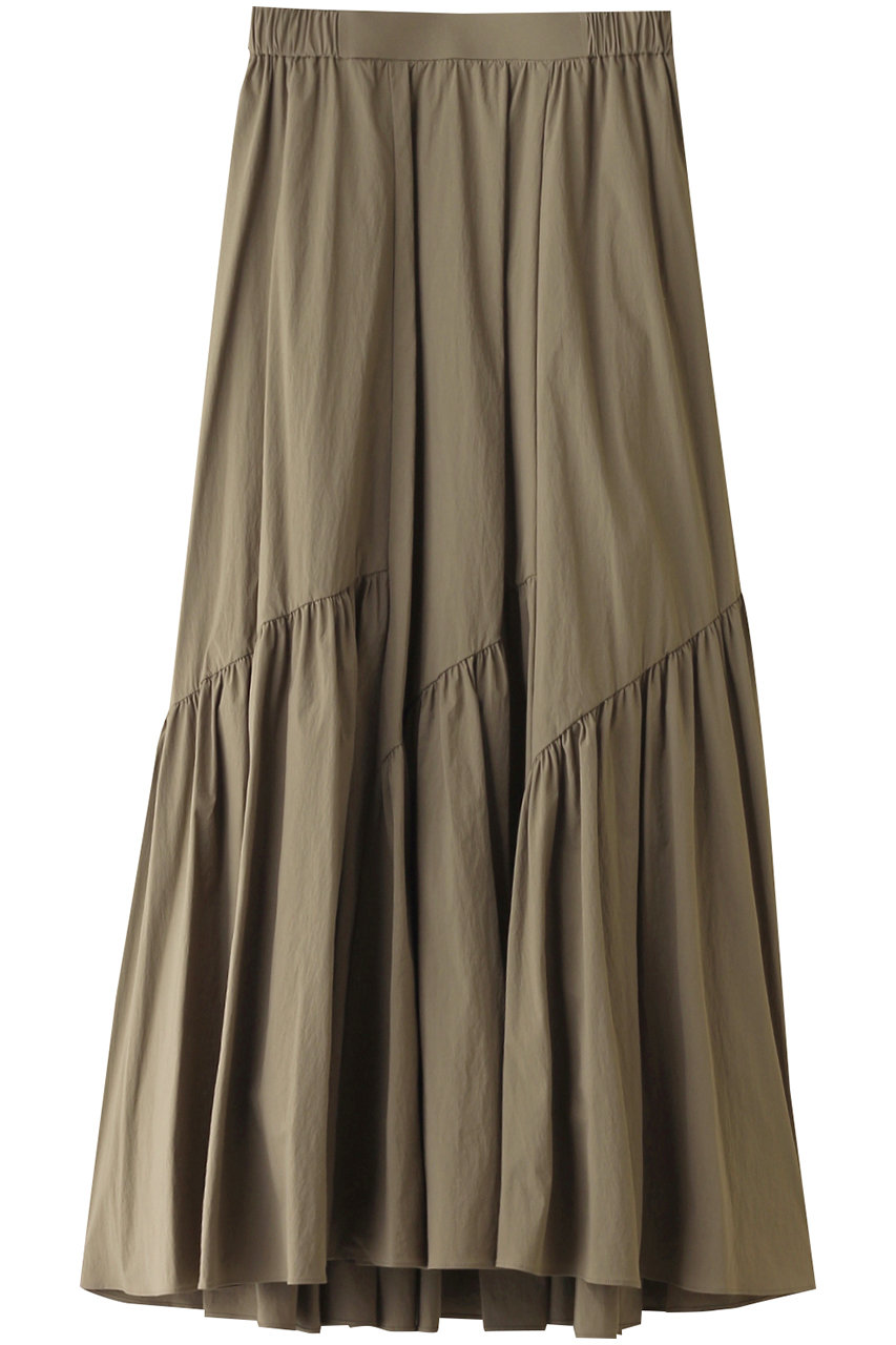 allureville バイヤス切替ギャザースカート A (カーキ, 1) アルアバイル ELLE SHOP allureville バイヤス切替ギャザースカート A (カーキ, 1) アルアバイル ELLE SHOP