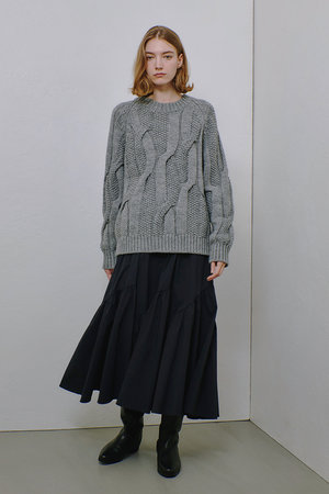 アルアバイル/allurevilleのバイヤス切替ギャザースカート A(110700/110703)