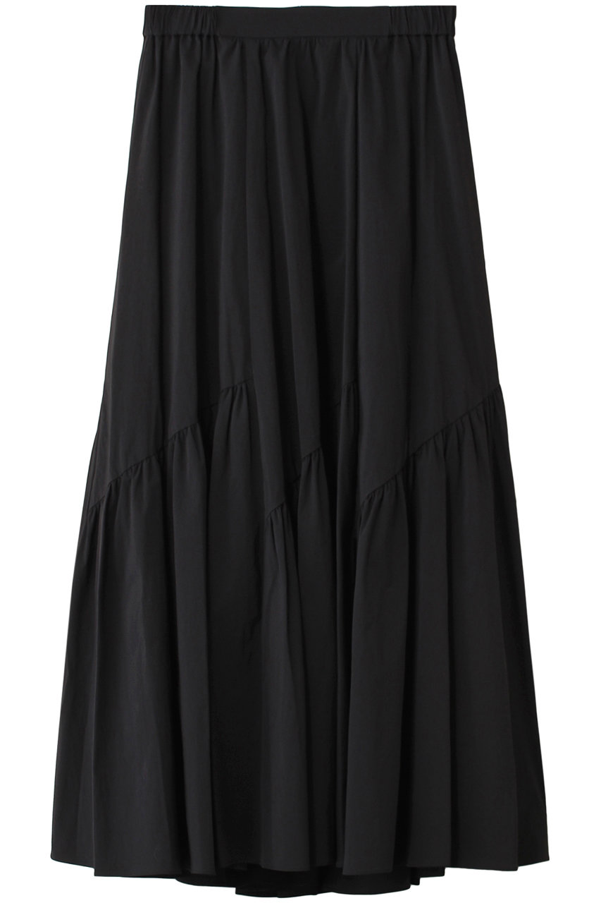 アルアバイル/allurevilleのバイヤス切替ギャザースカート A(ブラック/20242011250-95-020)