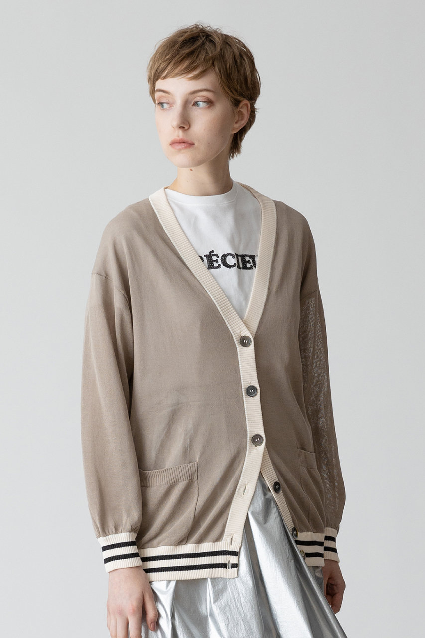 allureville(アルアバイル)｜シアーコイルラインV カーディガン  