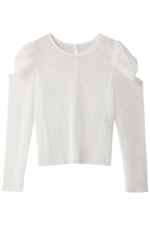 アルアバイル/allurevilleの【Loulou Willoughby】ドットチュールジコスリーブプルオーバー(110400/110403)