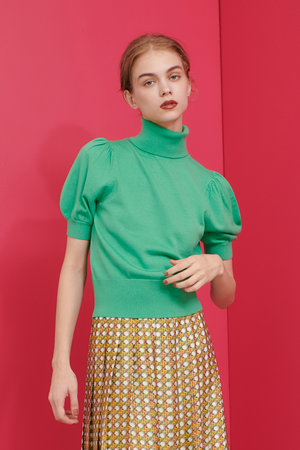 アルアバイル/allurevilleの【Loulou Willoughby】タートルハーフスリーブプルオーバー(110300/110301)