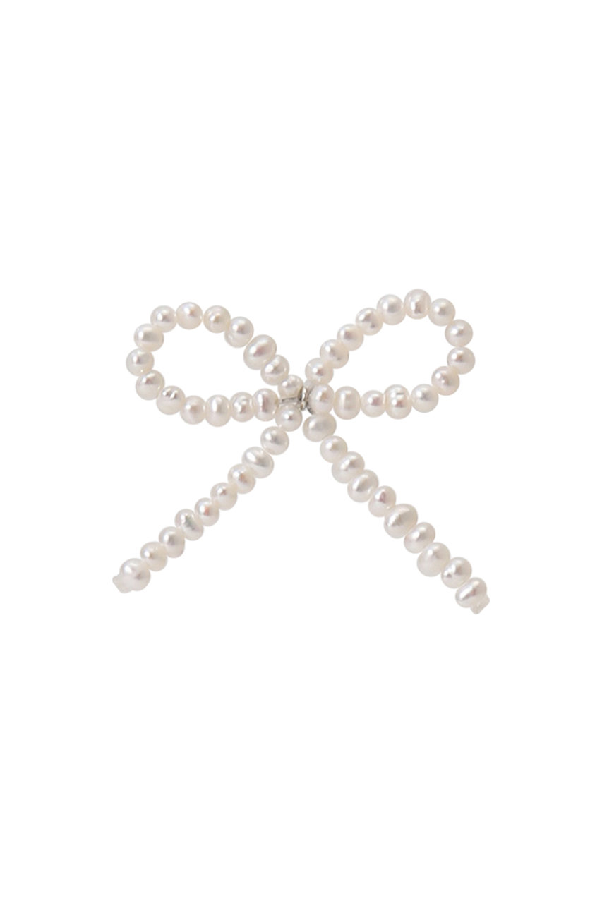 アルアバイル/allurevilleの【SD】 PEARL BOW EARSTUD(ホワイト系/22242253060-08-770)