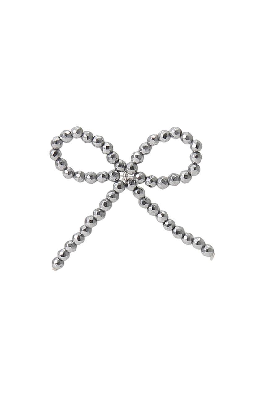 アルアバイル/allurevilleの【SD】 SPARKLING BOW EARSTUD(グレー/22242253070-93-770)