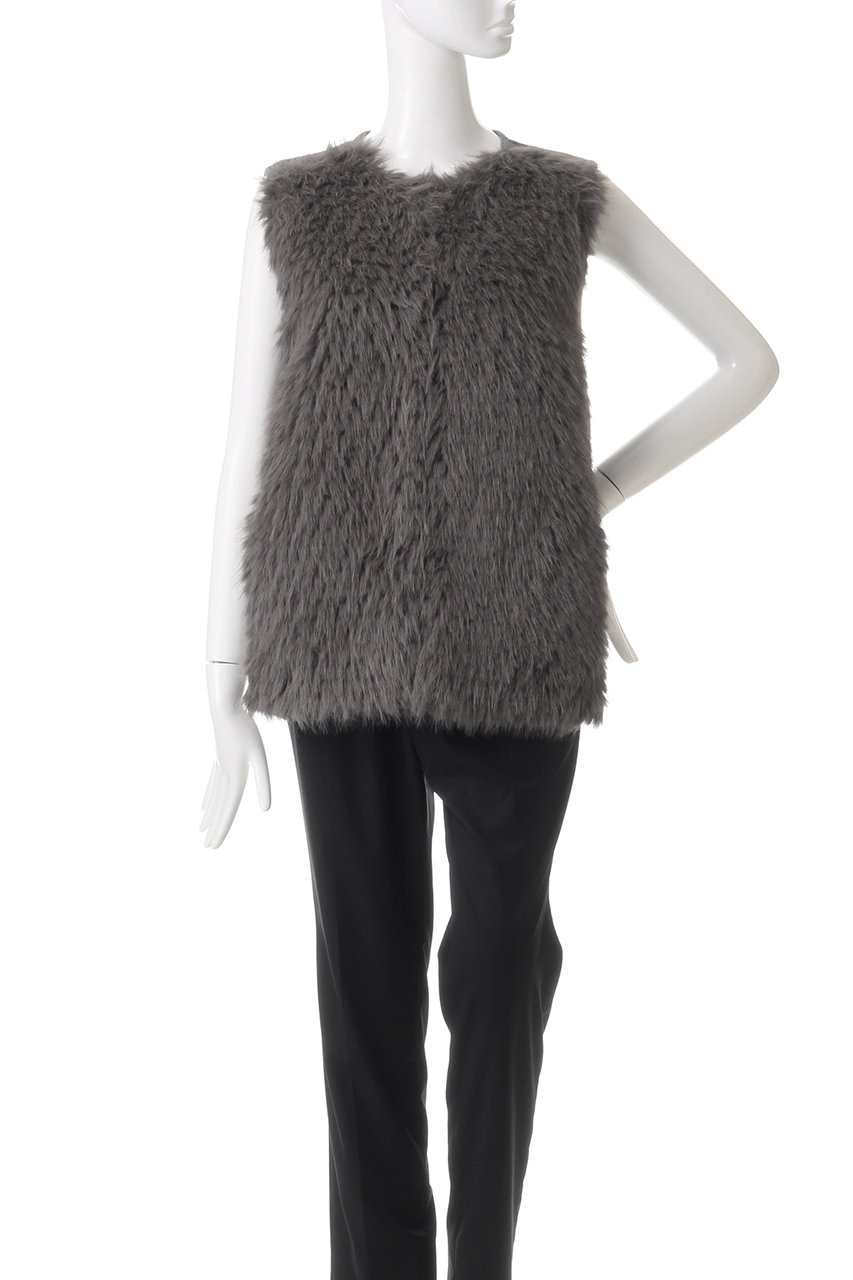 allureville(アルアバイル)｜JQフェイクファーコンビニットジレ/ミント