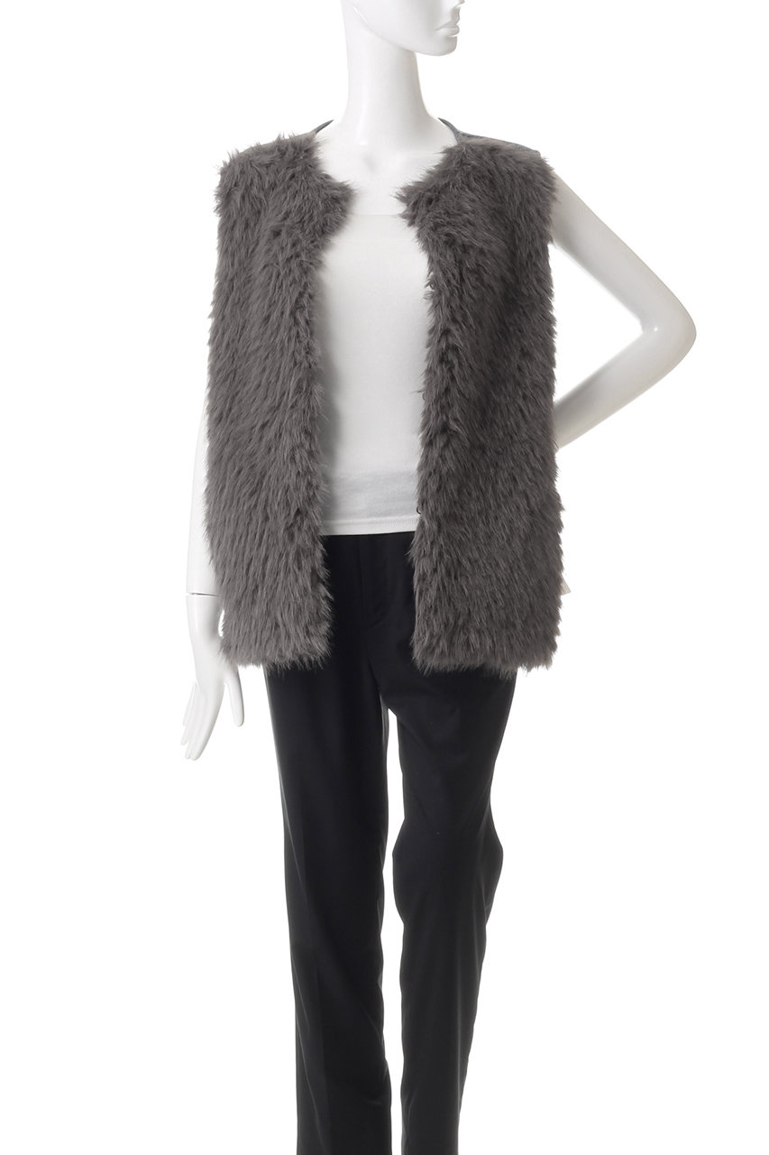 アルアバイルフェイクファーコンビニットジレ 新品 タグ付き ジャガードフェイクファーコンビニットジレ|allureville OFFICIAL SITE