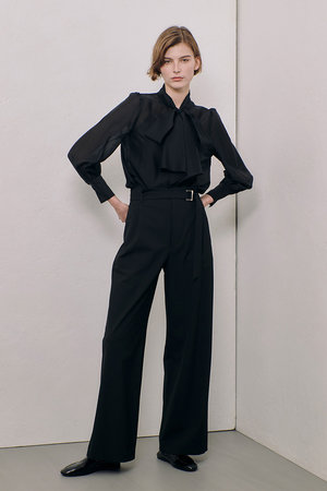 アルアバイル/allurevilleのウールライクフランネルヨークレスパンツ(110600/110601)