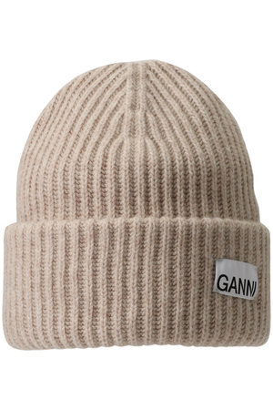 【GANNI】STRUCTURED RIB BEANIE