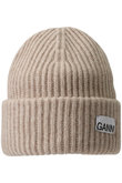 【GANNI】STRUCTURED RIB BEANIE