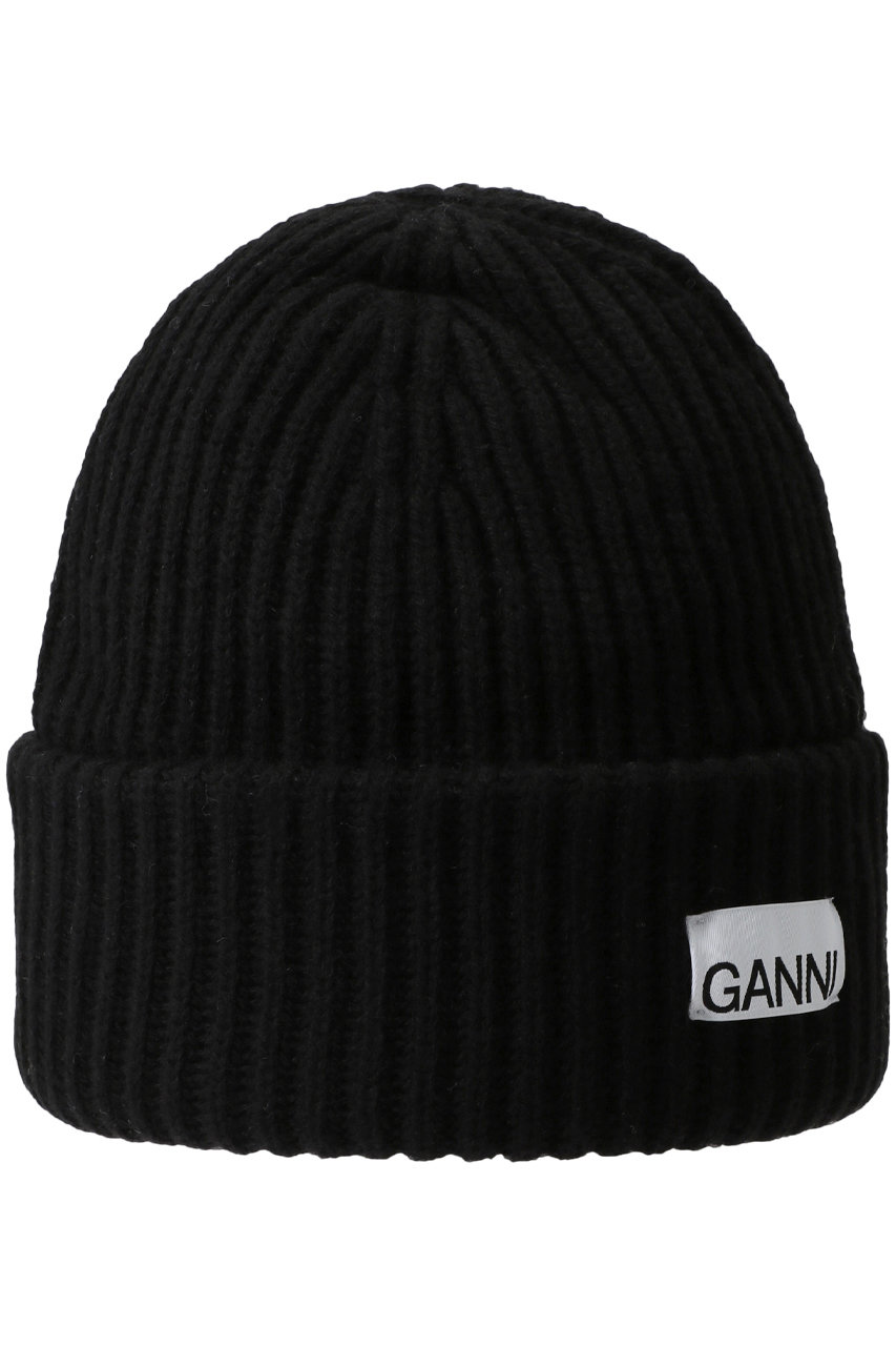 アルアバイル/allurevilleの【GANNI】STRUCTURED RIB BEANIE(ブラック/22242256010-95-770)