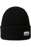 【GANNI】STRUCTURED RIB BEANIE