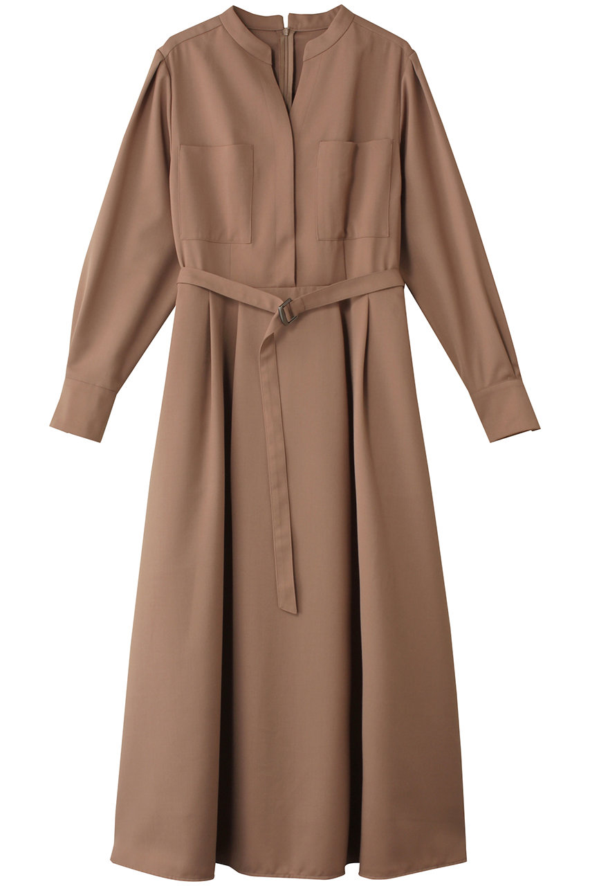 allureville スタンドカラータックワンピース (キャメル, 2) アルアバイル ELLE SHOP allureville スタンドカラータックワンピース (キャメル, 2) アルアバイル ELLE SHOP