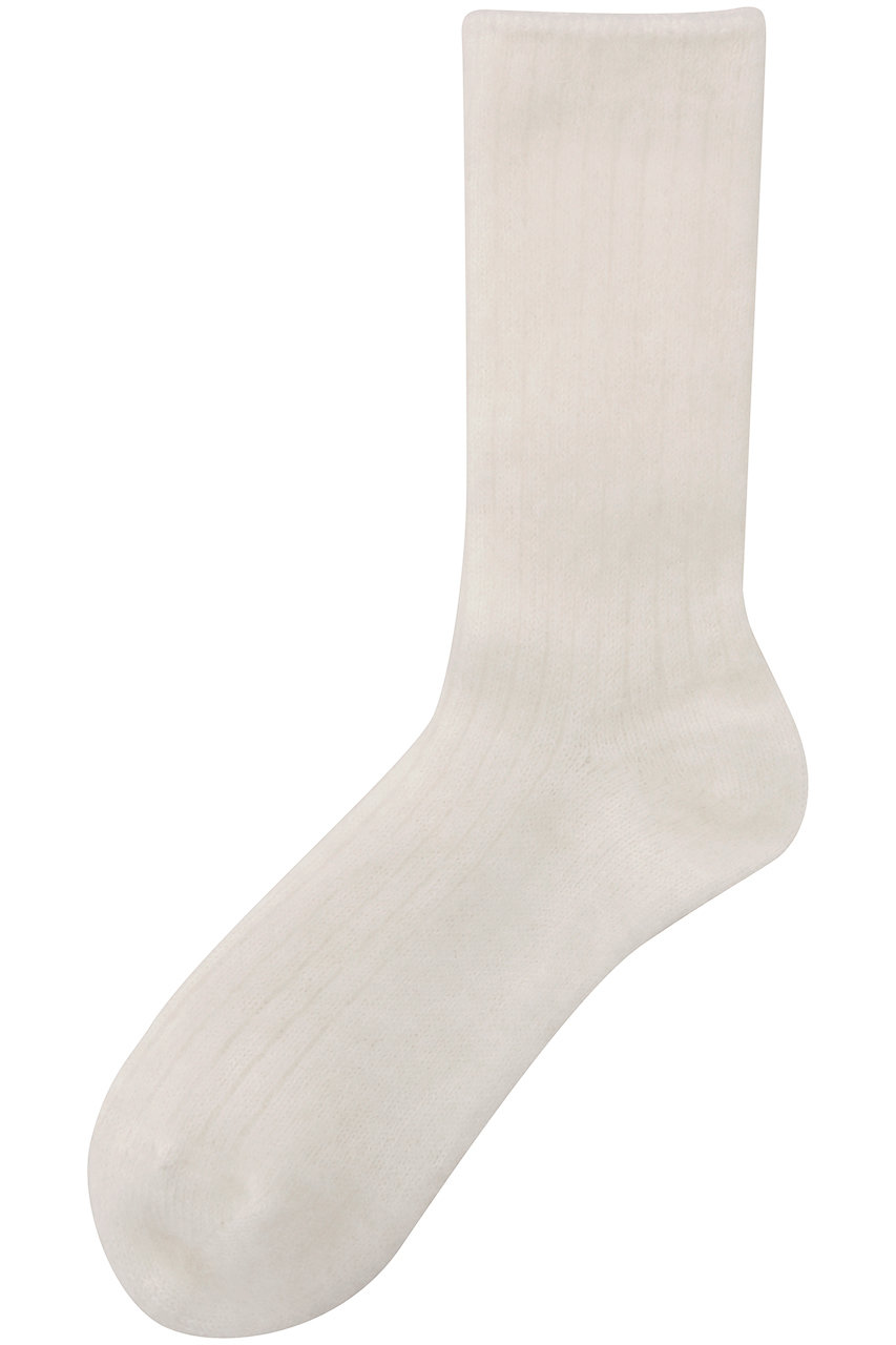 allureville(アルアバイル)｜【MARCOMONDE】 MOHAIR RIBBED SOCKS/オフホワイト  の通販｜ELLESHOP・(エル・ショップ)