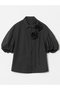 【予約販売】【LOULOU WILLOUGHBY】コサージュシャツ アルアバイル/allureville ブラック