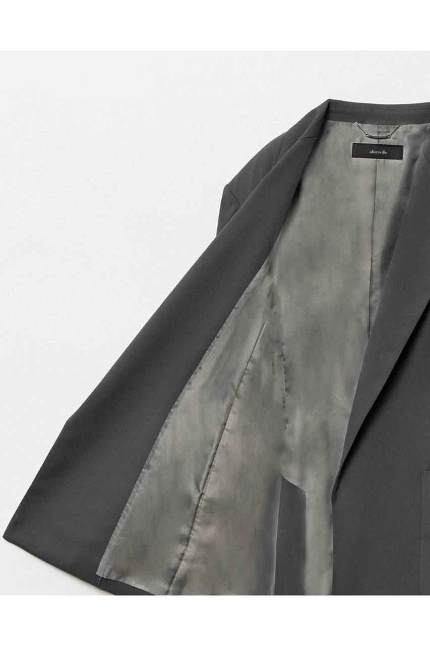 allureville(アルアバイル)｜ビスコースウールボタンレスジャケット