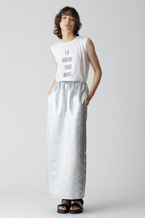 アルアバイル/allurevilleのメタリックジャガードナロースカート(110700/110703)