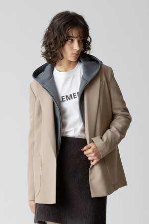 アルアバイル/allurevilleのビスコースウールボタンレスジャケット(110800/110801)