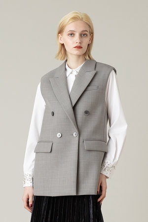 アルアバイル/allurevilleの【LOULOU WILLOUGHBY】ボンディングジレ(110800/110806)