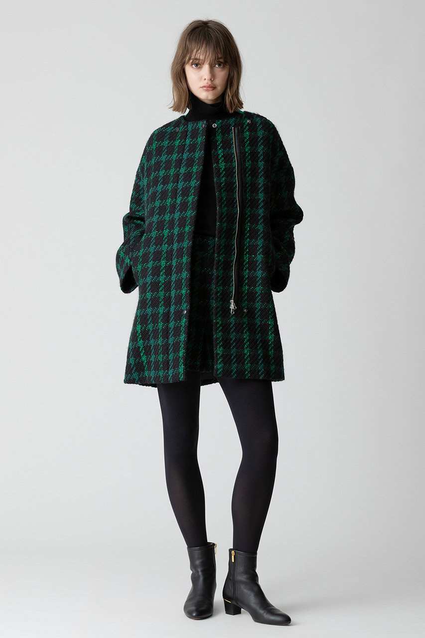 allureville(アルアバイル)｜ジオリカチェックショートパンツ/グリーン  