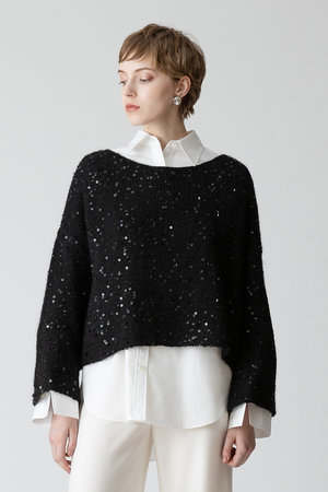 アルアバイル/allurevilleのスパンコールモヘヤプルオーバー(110300/110301)