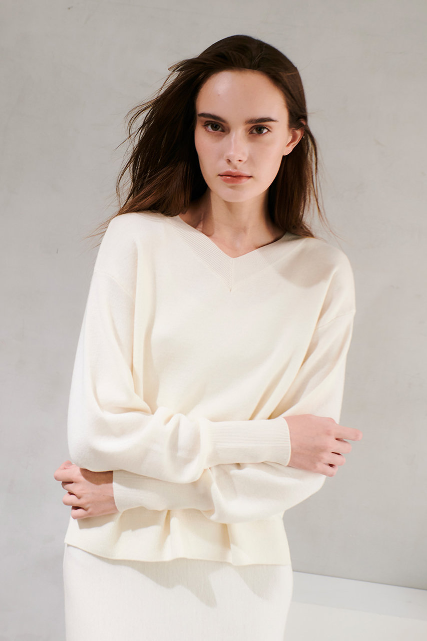 新品未使用 アルアバイル 24AW ウールスムース2WAYネックプルオーバー allureville(アルアバイル)｜ウールスムース2WAYネックプルオーバー