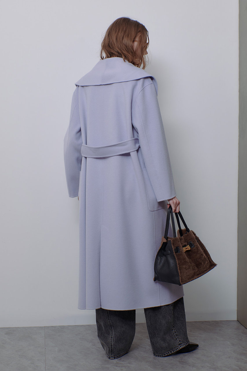 Allurevilleカシミヤ混リバーショールカラーコート ネイビー Sサイズ1 カシミヤ混リバーショールカラーコート | allureville (Women