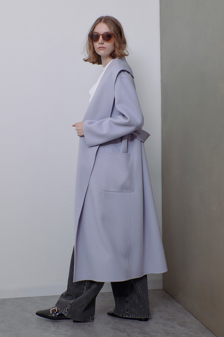 えがおさん　40 6/1 カシミヤ混リバービックショールコート trim_ofalv_item786c0566a19f11e