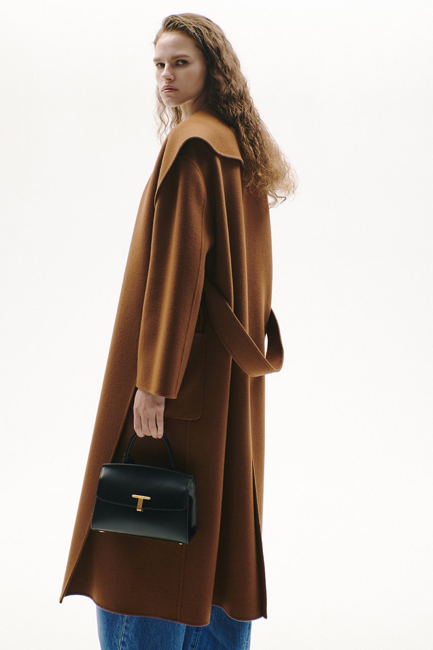 allureville(アルアバイル)｜カシミヤ混リバービックショールコート