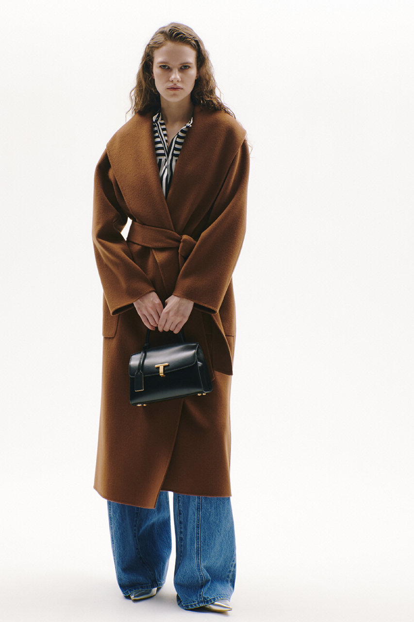 allureville(アルアバイル)｜カシミヤ混リバービックショールコート