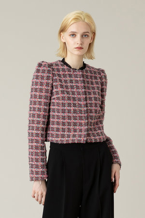 アルアバイル/allurevilleの【LOULOU WILLOUGHBY】TOURNIERツイードショートジャケット(110800/110801)