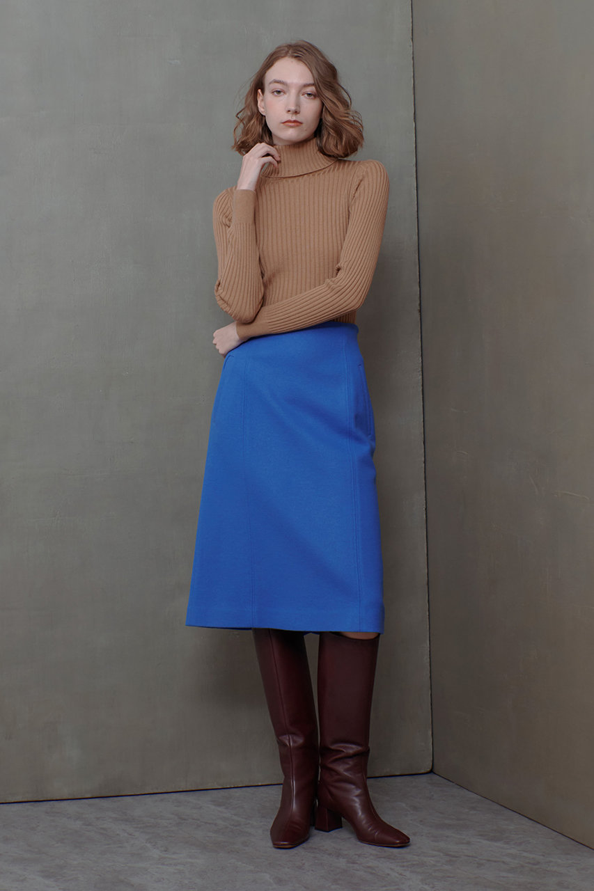 allureville(アルアバイル)｜ハードメルトンスムースミディスカート