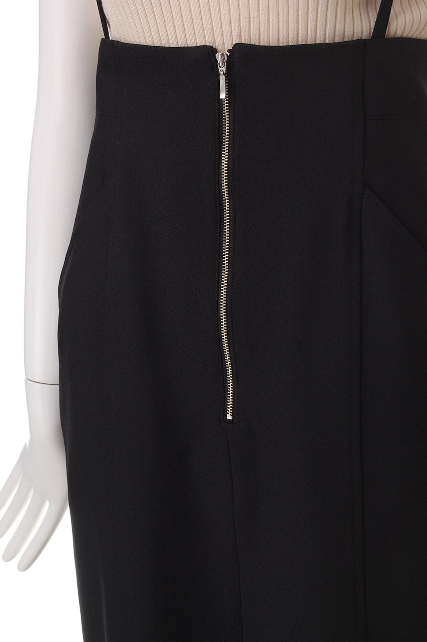 【allureville】フロントジップサスペンダータイトスカート allureville スカート フロントジップサスペンダースカート