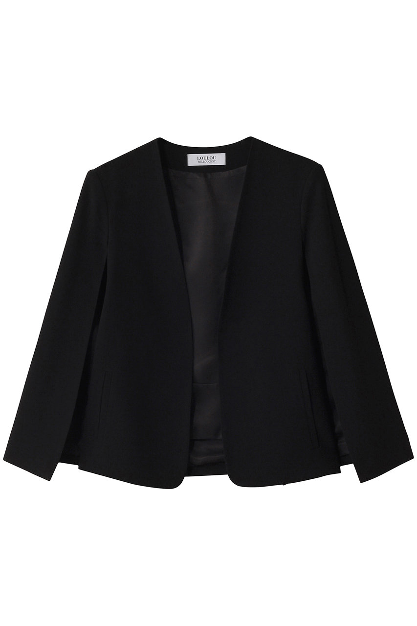 allureville 【Loulou Willoughby】リトルブラックケープJK A (ブラック, 2) アルアバイル ELLE SHOP allureville 【Loulou Willoughby】リトルブラックケープJK A (ブラック, 2) アルアバイル ELLE SHOP