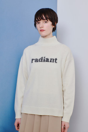 アルアバイル/allurevilleのシャギーラメロゴインターシャプルオーバー(110300/110301)