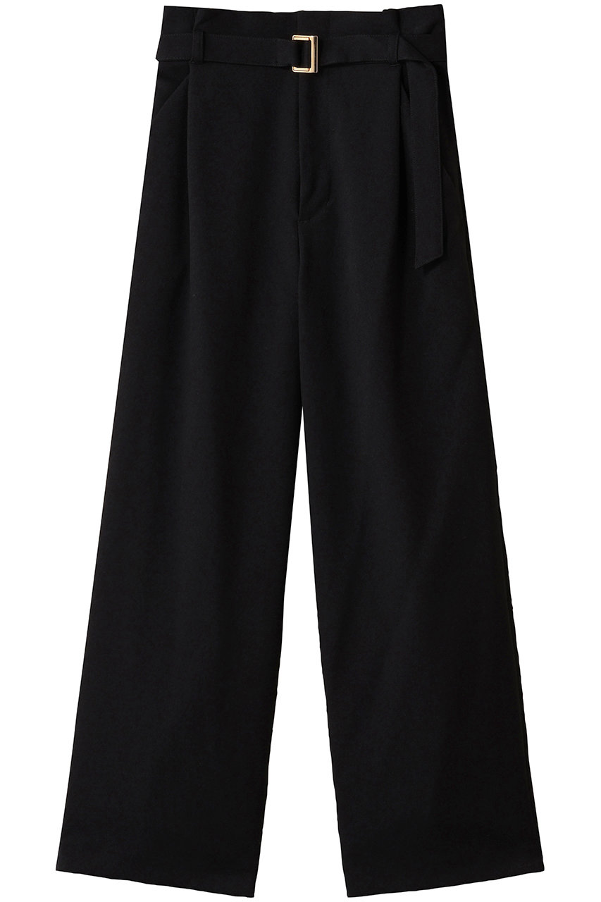 アルアバイル/allurevilleのウールライクフランネルヨークレスパンツ(ブラック/20251012130-95-020)