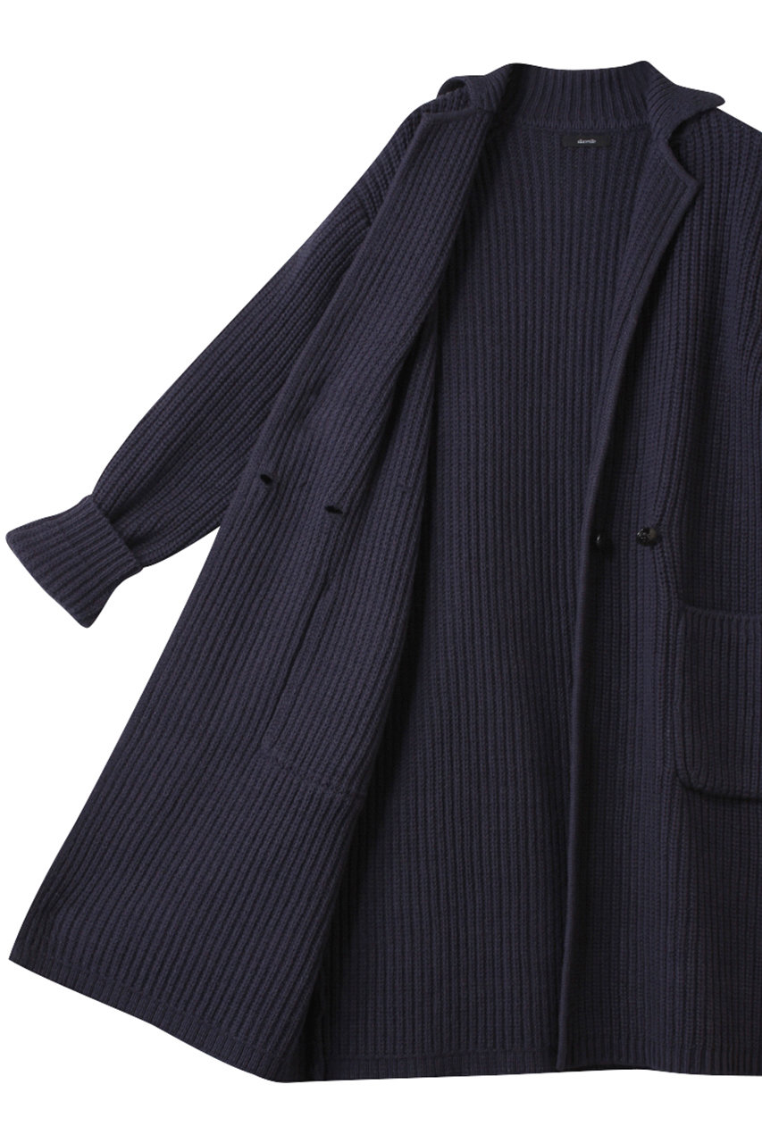 allureville(アルアバイル)｜片畦ニットコート/ベージュ の通販