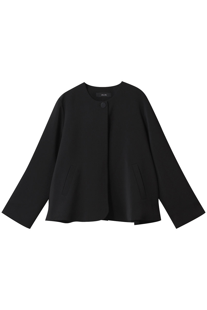 allureville ダブルクロスクルーネックAライNジャケット (ブラック, 1) アルアバイル ELLE SHOP allureville ダブルクロスクルーネックAライNジャケット (ブラック, 1) アルアバイル ELLE SHOP