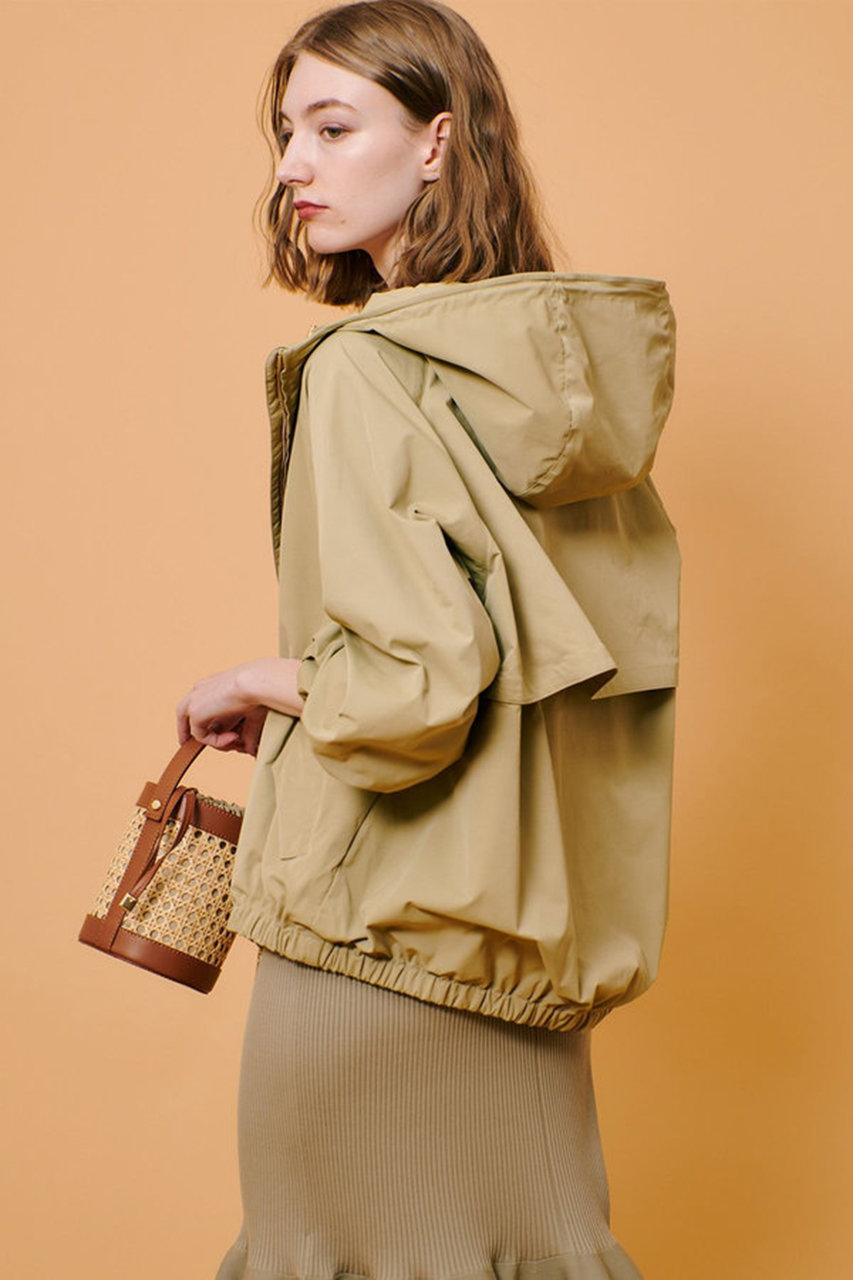 allureville(アルアバイル)｜ミドルフーディーブルゾン/ベージュ の